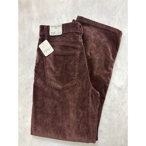 We The Free Brown Corduroy High Waisted Straight Leg Pants Size 28